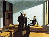 Edward Hopper Famous Paintings - Conference at Night